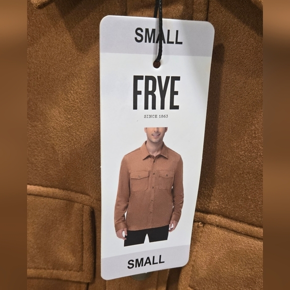 NWT Frye Men's Brown Faux Suede Jacket - Picture 5 of 8